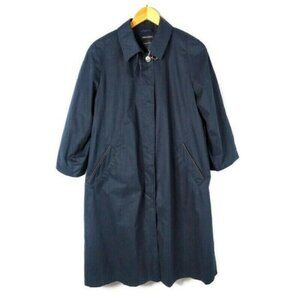 Schneiders Salzburg Overcoat Trench Coat Womens 10 Blue Lined Warm Jeanny